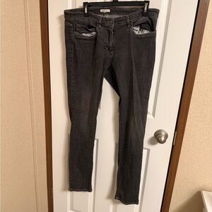 Eileen Fisher black skinny jeans sz 14